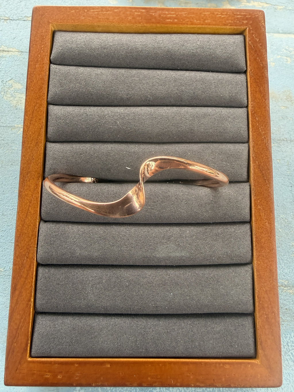 *Native American Made*  Navajo Yolanda Skeets Twisted Copper Cuff