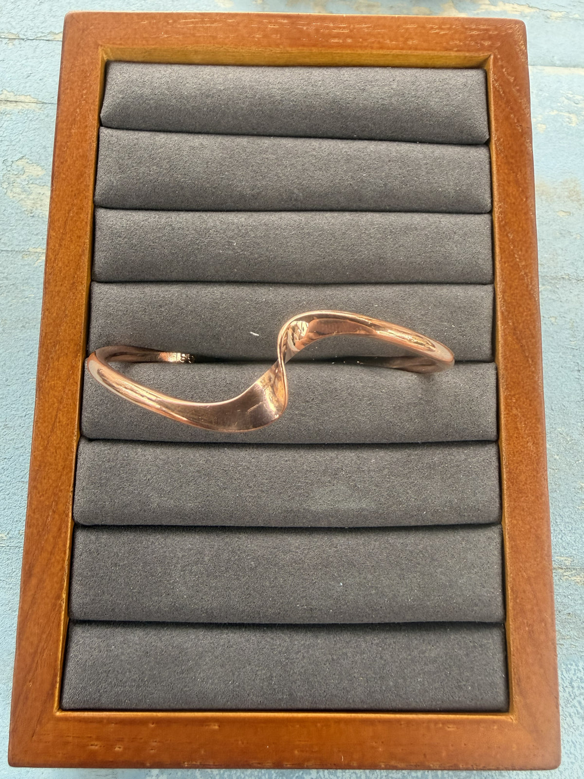 *Native American Made*  Navajo Yolanda Skeets Twisted Copper Cuff