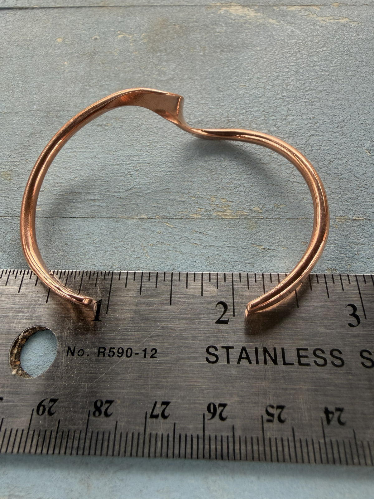 *Native American Made*  Navajo Yolanda Skeets Twisted Copper Cuff
