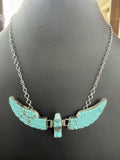 *Native American Made*  Navajo Ben Livingston Turquoise Eagle Necklace