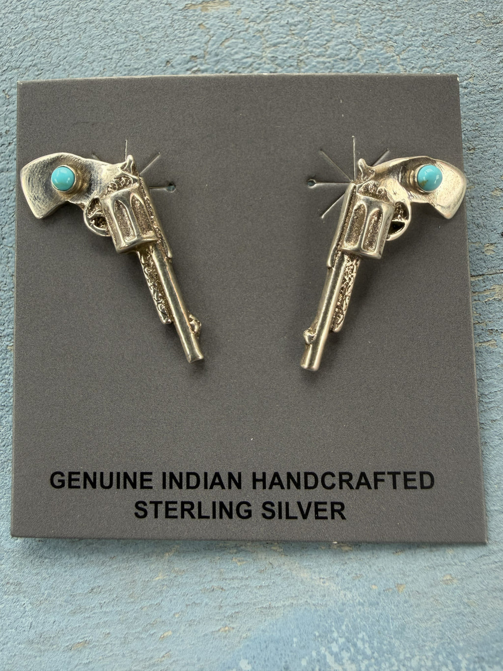 *Native American Made*  Navajo Robby Manuelito  Pistol Earrings