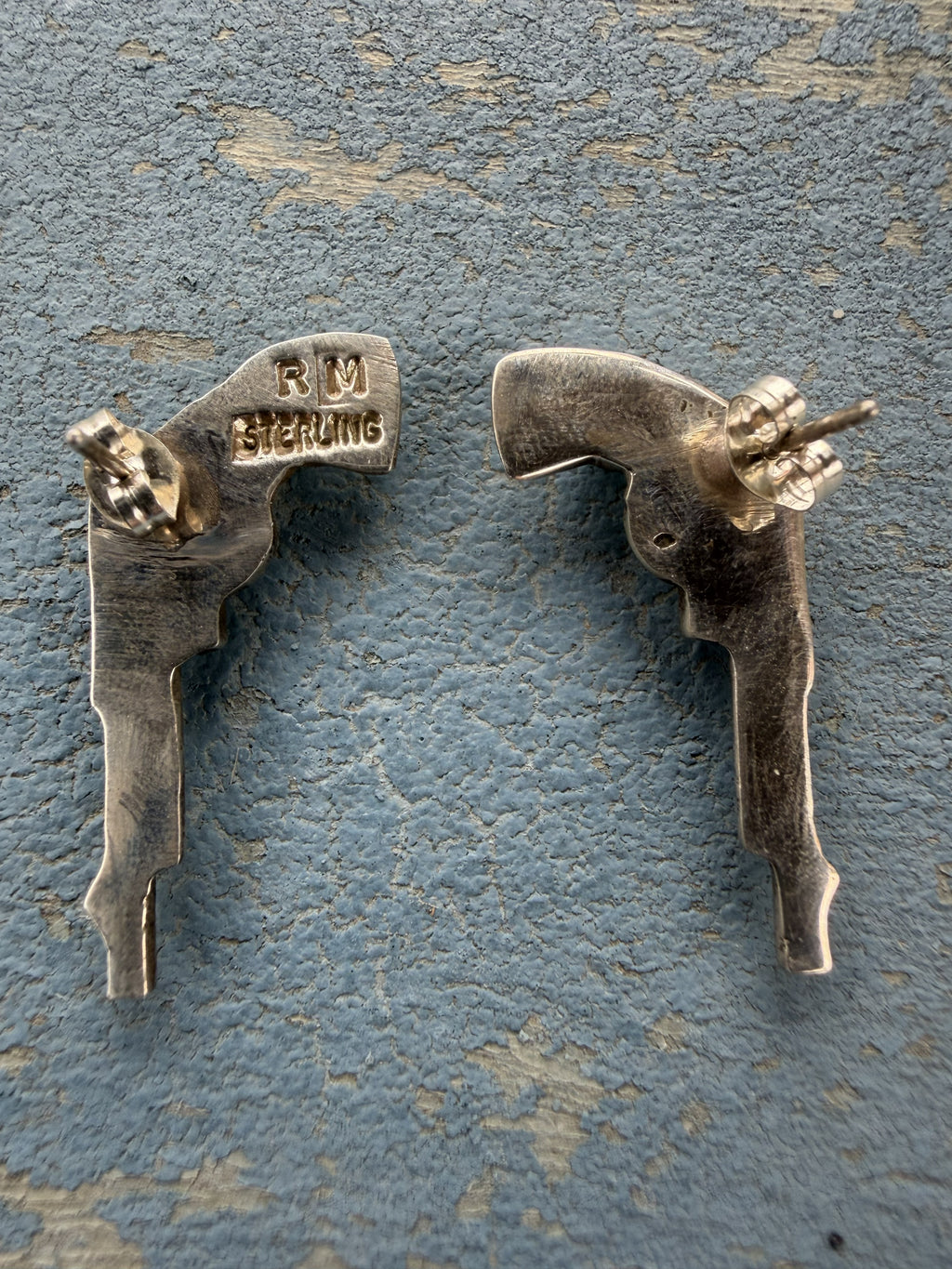 *Native American Made*  Navajo Robby Manuelito  Pistol Earrings