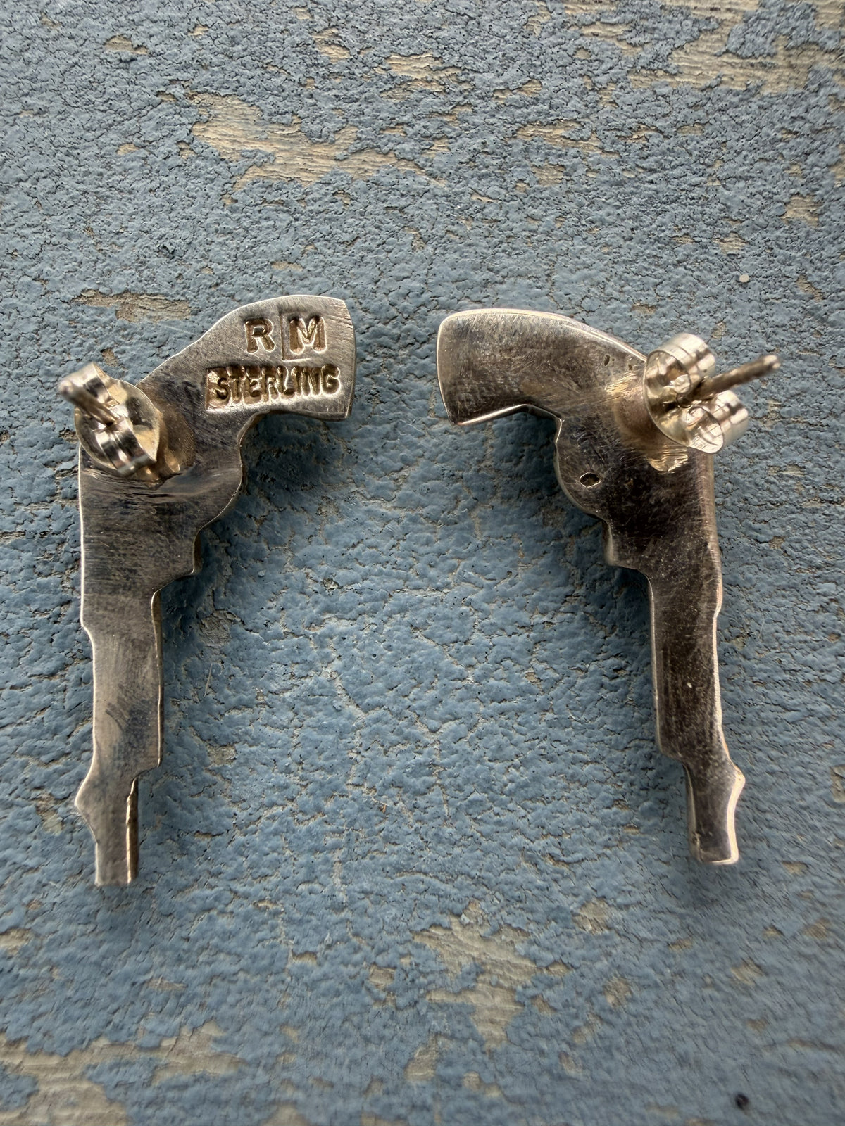 *Native American Made*  Navajo Robby Manuelito  Pistol Earrings