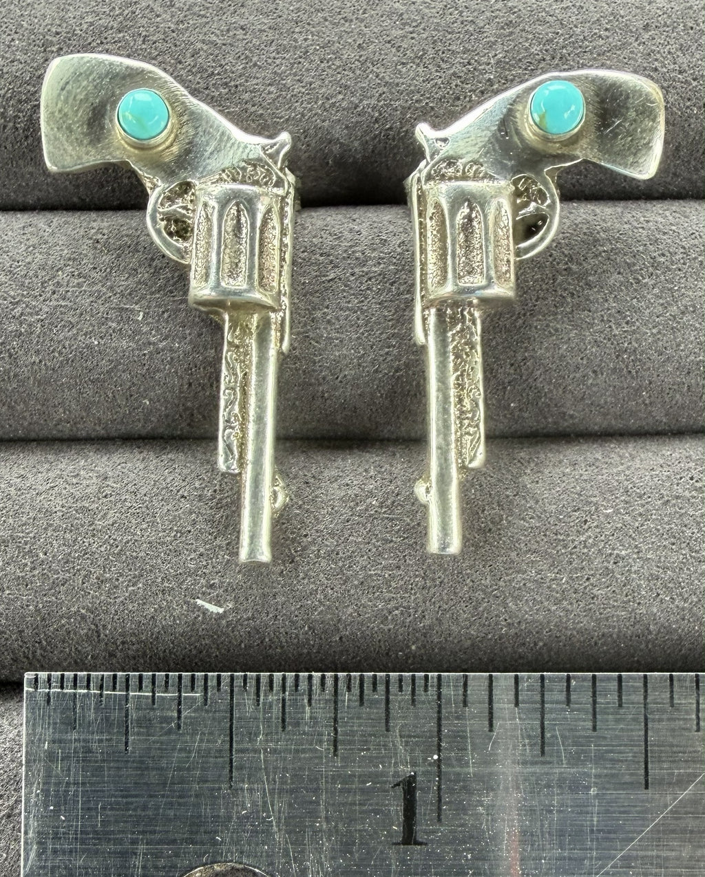 *Native American Made*  Navajo Robby Manuelito  Pistol Earrings