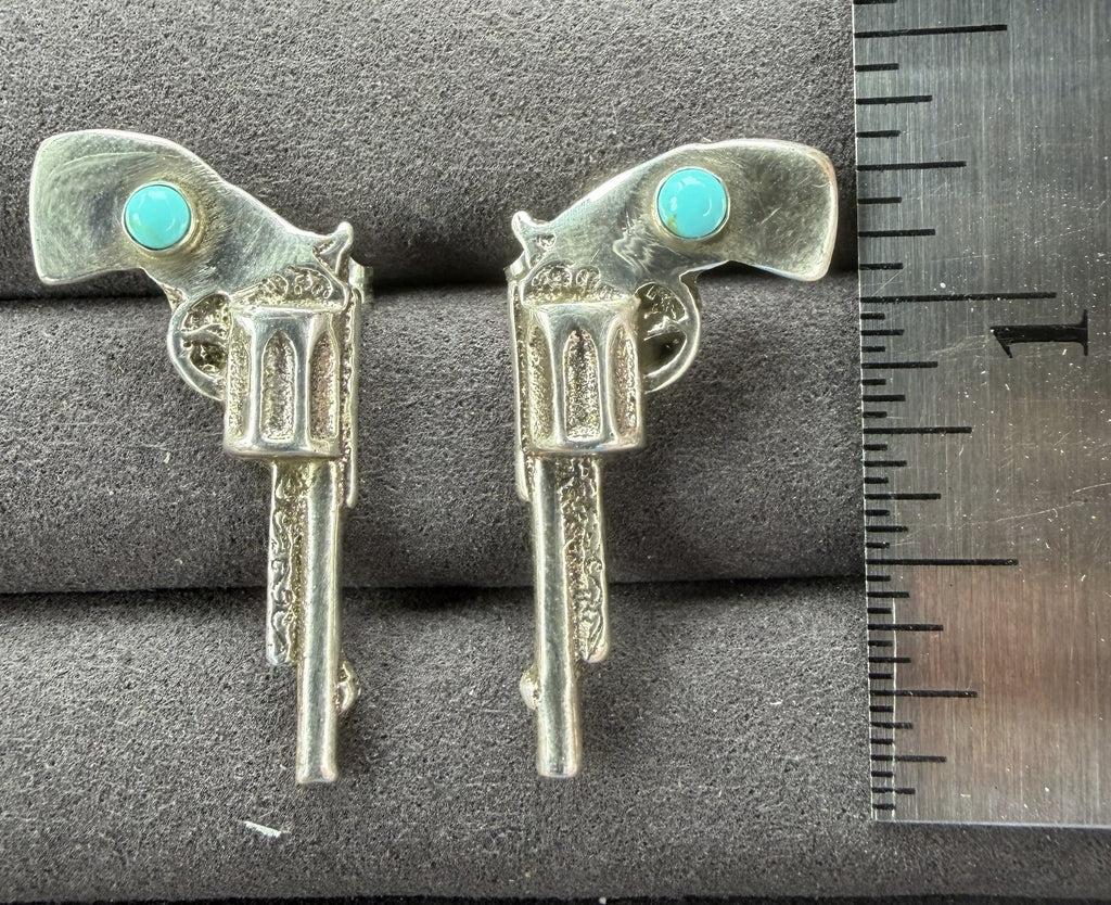 *Native American Made*  Navajo Robby Manuelito  Pistol Earrings