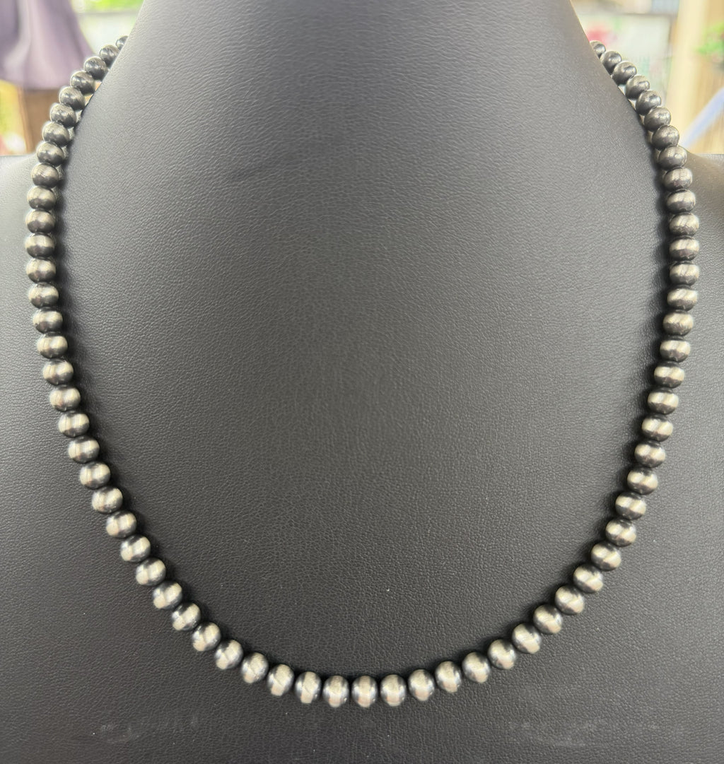 *Native American Hand Strung* 6mm Desert Pearl Necklace