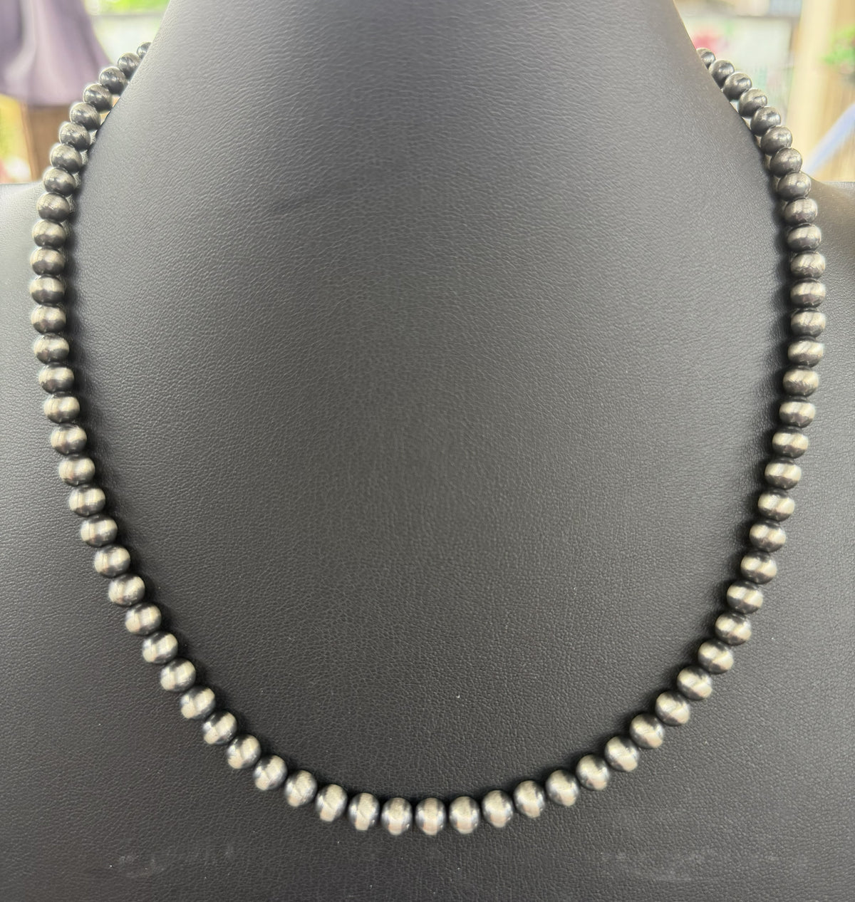 *Native American Hand Strung* 6mm Desert Pearl Necklace
