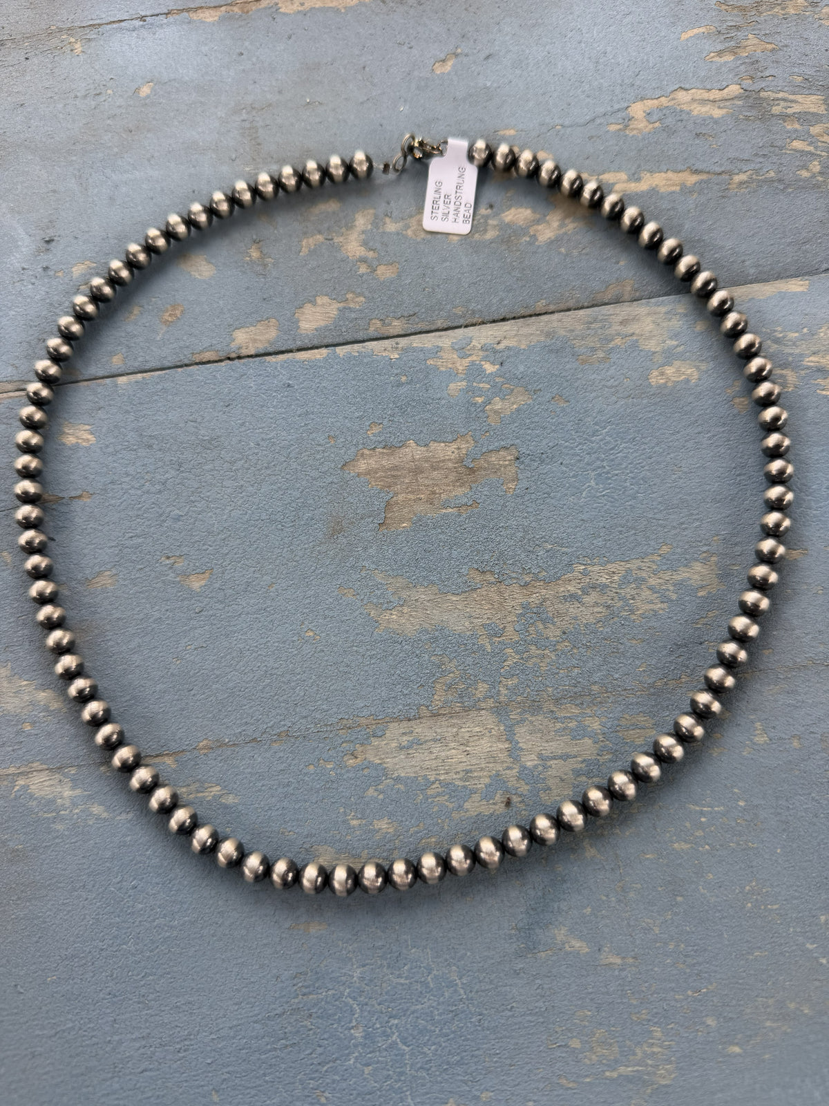 *Native American Hand Strung* 6mm Desert Pearl Necklace