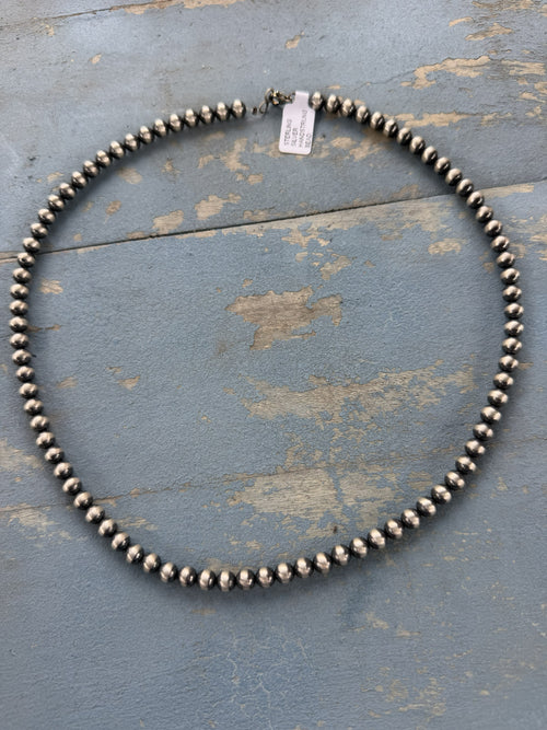 *Native American Hand Strung* 6mm Desert Pearl Necklace