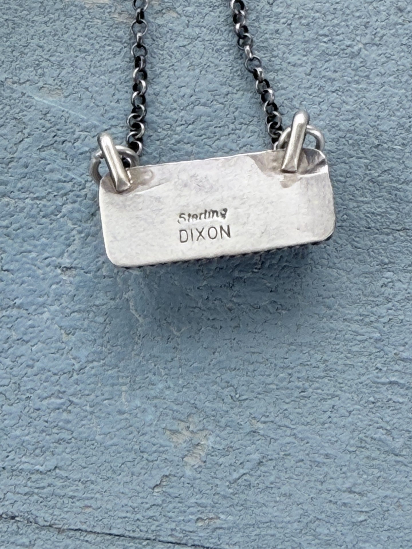 *Native American Made*  Navajo Johnny Dixon:  Pink Conch Bar Necklace