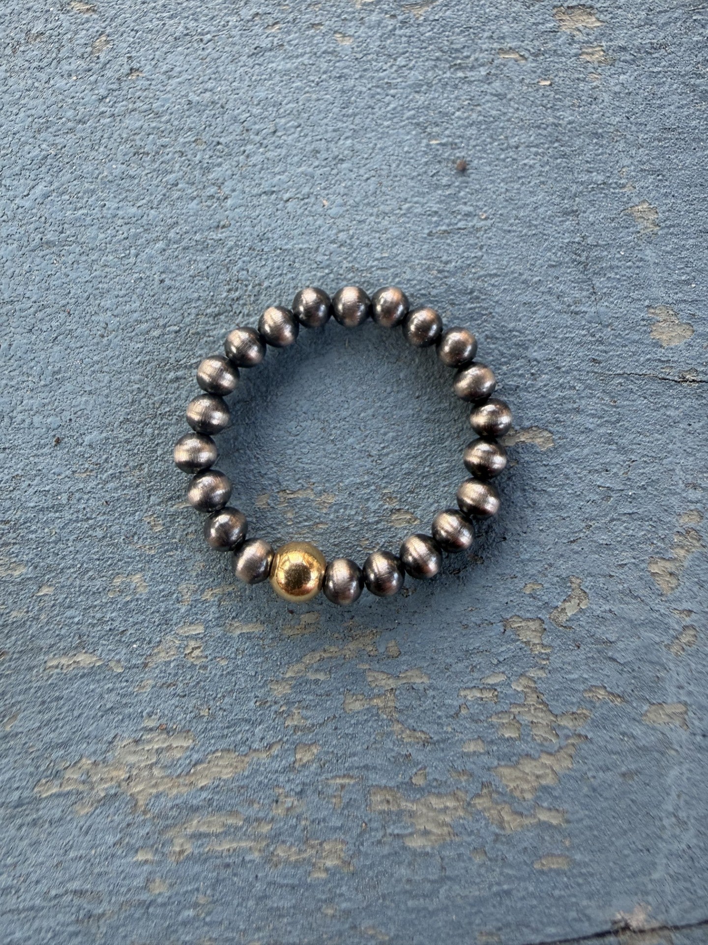Strechy Sterling Silver Pearls Ring
